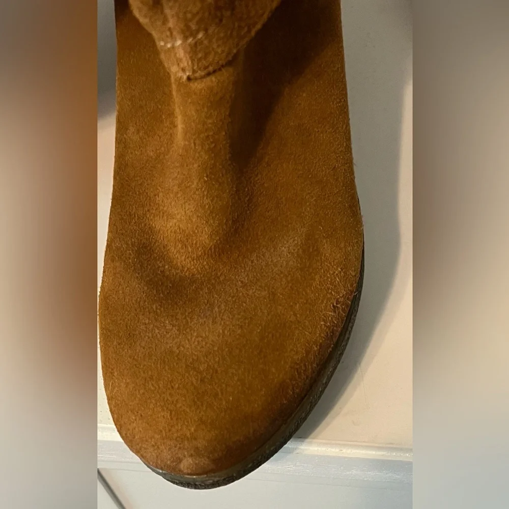 White Mountain Tan Suede Wedge Boots - Picture 11 of 15